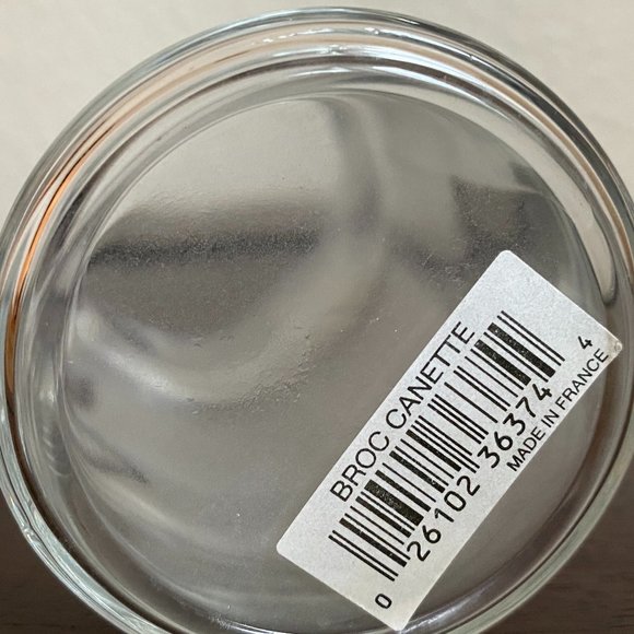 Luminarc Glass Pitcher Creamer 5" Tall Made in France NWT - Picture 12 of 14